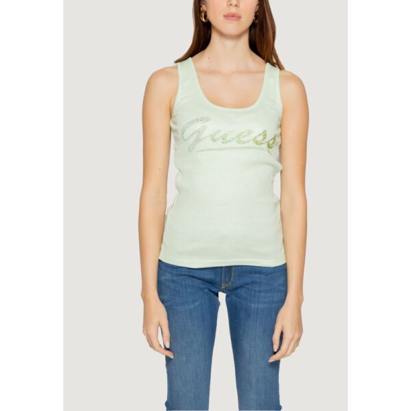 Guess Turquoise Cotton Tops & T-Shirt - Image 5