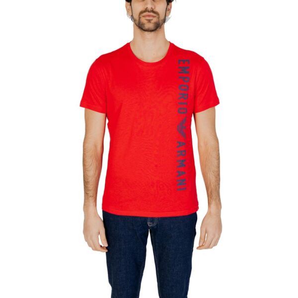 Emporio Armani Underwear Red Cotton T-Shirt - Image 2