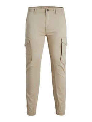 Jack Jones Beige Cotton Jeans & Pant