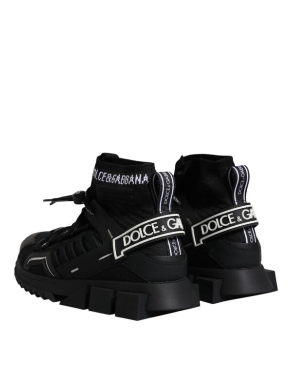 Dolce & Gabbana Black Sorrento Logo Men Sneakers Socks Shoes - Image 5