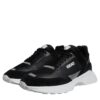 Versace Black Canvas Quad Fabric Medusa Low Top Sneaker Shoes - Image 3