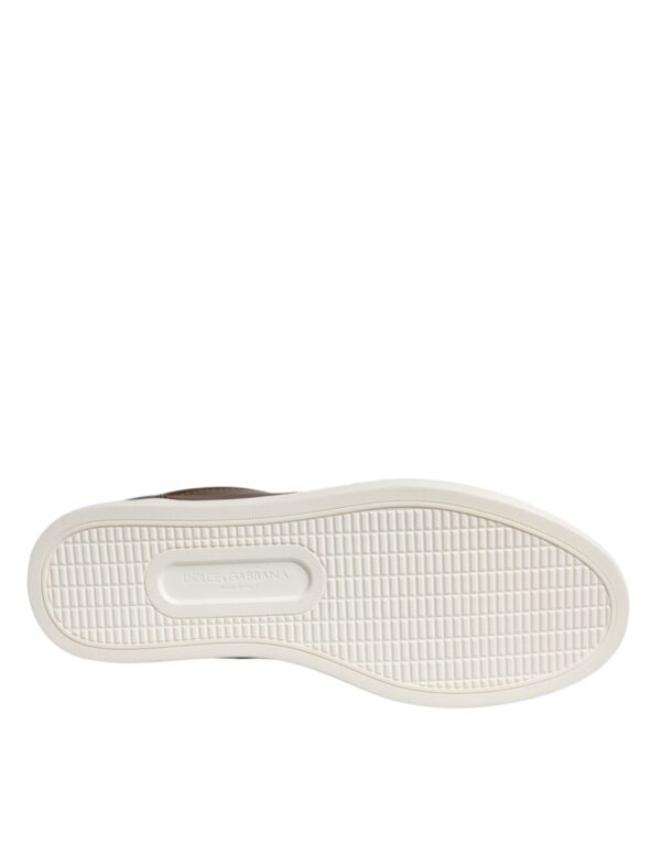 Dolce & Gabbana Gold Leather Logo London Men Sneaker Shoes - Image 7