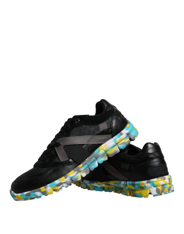 Dolce & Gabbana Black Polyester Low Top Men Sneakers Shoes - Image 8