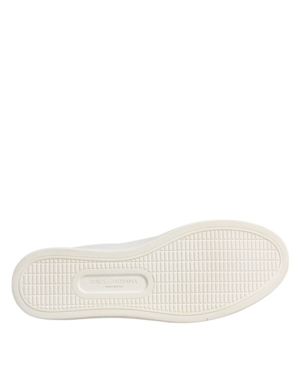 Dolce & Gabbana White London Calf Leather Sneakers Shoes - Image 8