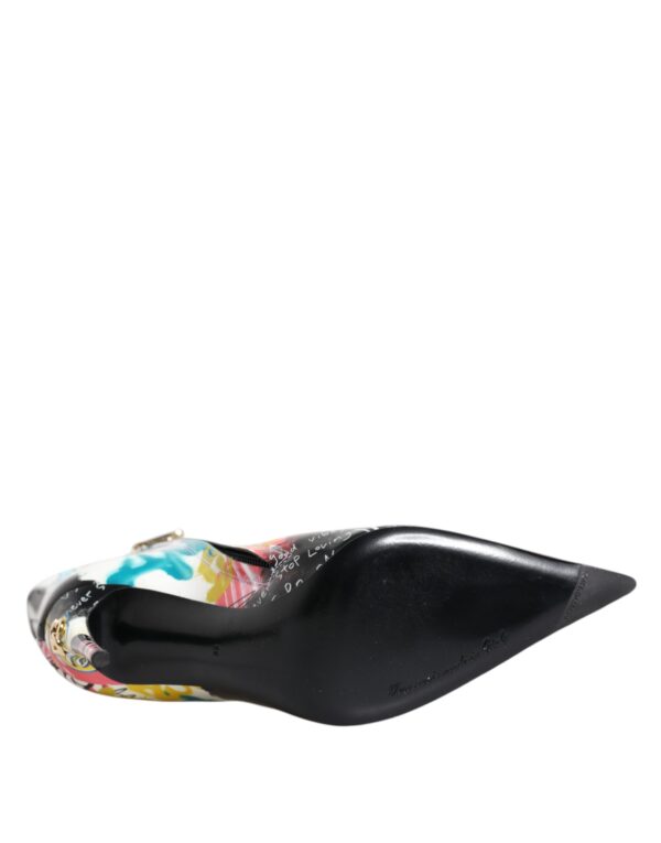 Dolce & Gabbana Multicolor Graffiti Keira Mid Calf Boots Shoes - Image 8