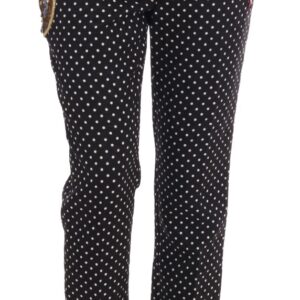 Dolce & Gabbana Elegant Polka Dot Embellished Trousers