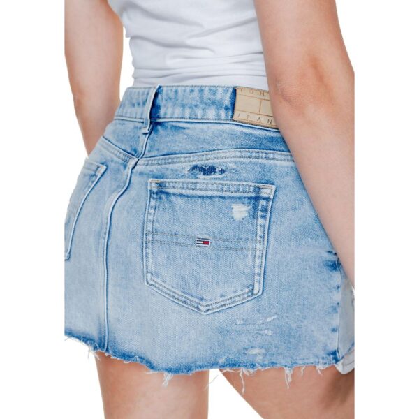 Tommy Hilfiger Jeans Light Blue Recycled Cotton Skirt - Image 3
