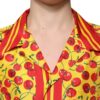 Dolce & Gabbana Yellow Cherry Button Down Silk Casual Shirt - Image 5