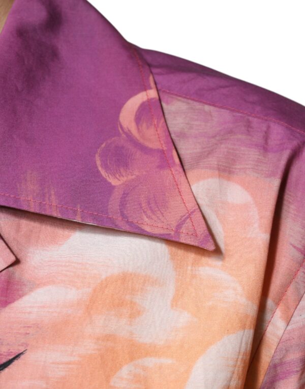 Dolce & Gabbana Multicolor Tropical Button Down Casual Shirt - Image 6