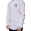 Dolce & Gabbana White Cotton Logo Formal Men GOLD Dress Shirt - Image 3