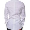 Dolce & Gabbana White Cotton Logo Formal Men GOLD Dress Shirt - Image 4