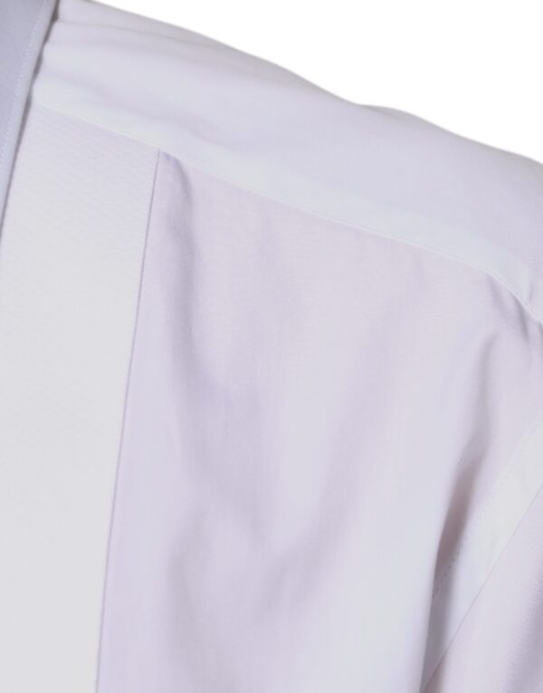 Dolce & Gabbana White Bib Cotton Poplin GOLD Formal Shirt - Image 6