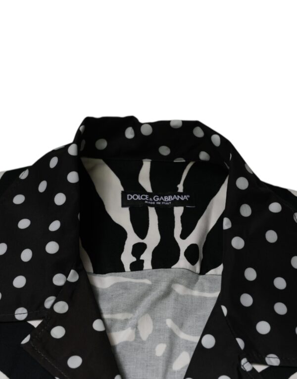 Dolce & Gabbana Black White Zebra Button Down Oversize Shirt - Image 7