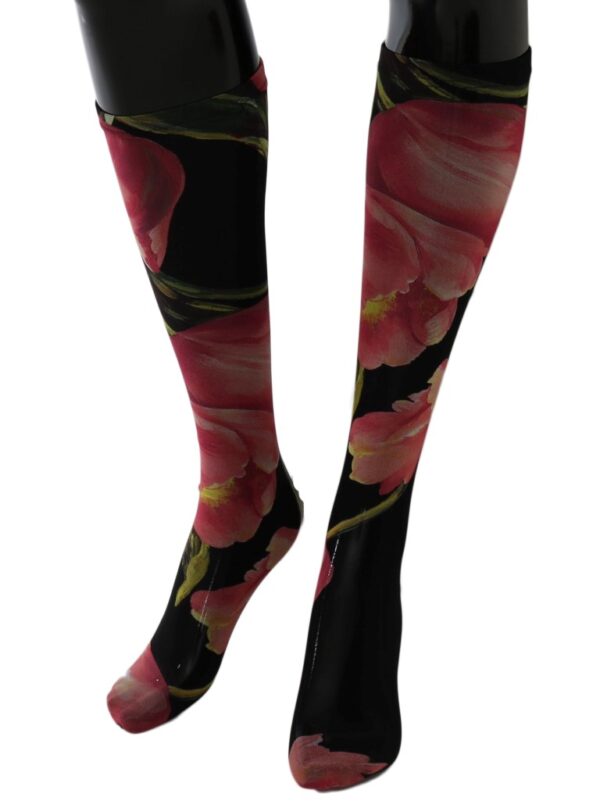 Dolce & Gabbana Floral Nylon Stretch Stockings - Image 3