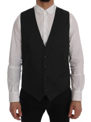 Dolce & Gabbana Elegant Gray Waistcoat Vest