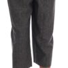 Dolce & Gabbana Elegant Gray Check Capri Wool Pants