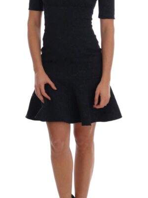 Dolce & Gabbana Floral Brocade Mini Flare Dress