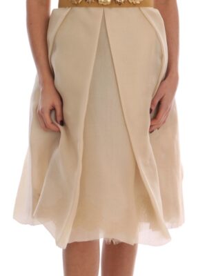 Dolce & Gabbana Elegant Embellished Lace & Organza Silk Dress