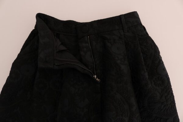 Dolce & Gabbana Elegant Floral Brocade Dress Shorts - Image 4