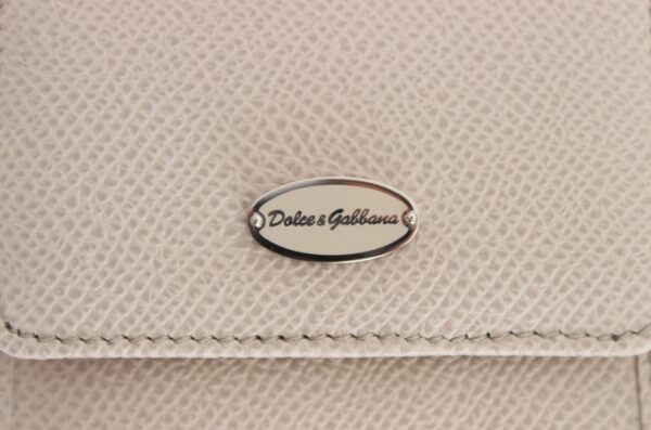 Dolce & Gabbana Sleek White Leather Condom Case Wallet - Image 4