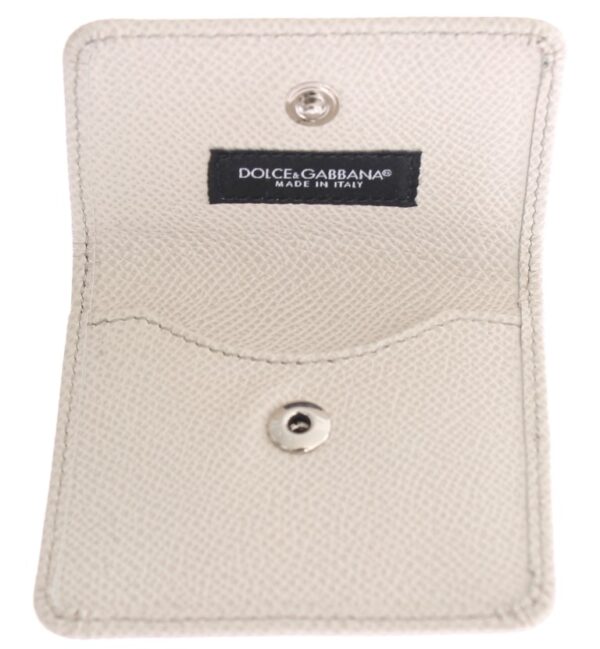 Dolce & Gabbana Sleek White Leather Condom Case Wallet - Image 6