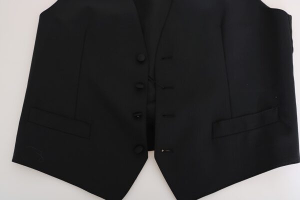 Dolce & Gabbana Elegant Slim Fit Formal Vest in Black - Image 5