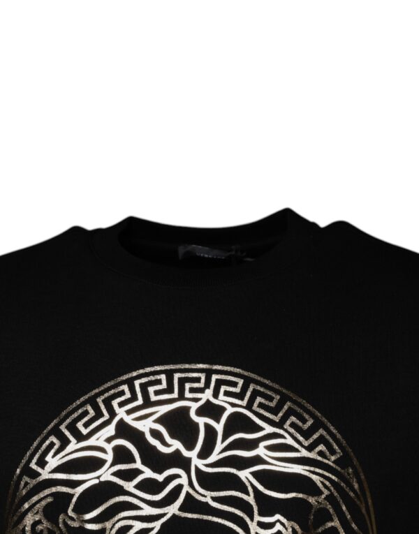 Versace Black Medusa Fleece Men Crew Neck Sweatshirt Sweater - Image 3