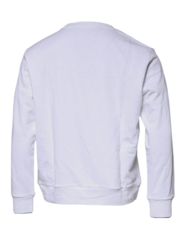 Versace White Medusa Embroidery Crew Neck Pullover Sweater - Image 5