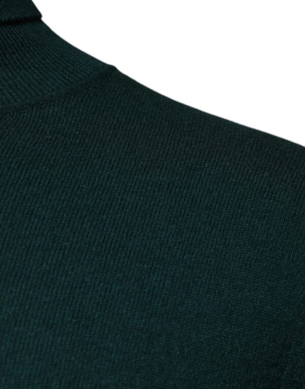 Dolce & Gabbana Green Cashmere Turtleneck Men Pullover Sweater - Image 4
