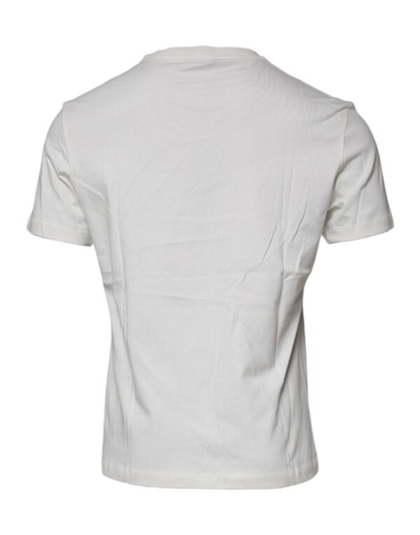 Versace White Medusa Print Cotton Crew Neck T-shirt - Image 5