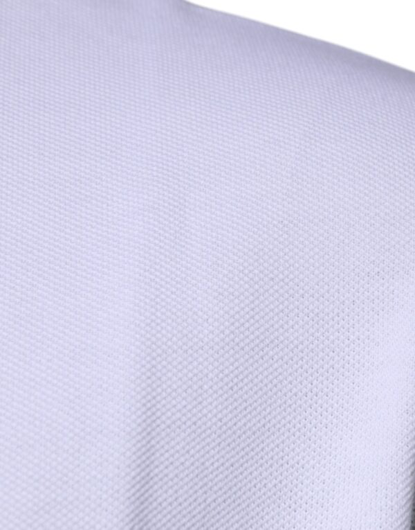 Versace White Viscose Collared Men Polo Short Sleeves T-shirt - Image 4