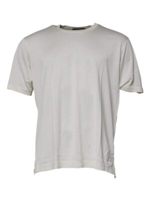 Dolce & Gabbana Off White Crew Neck Short Sleeve T-shirt