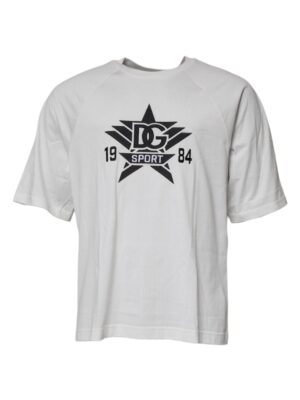 Dolce & Gabbana White DG Sport Crew Neck Short Sleeve T-shirt