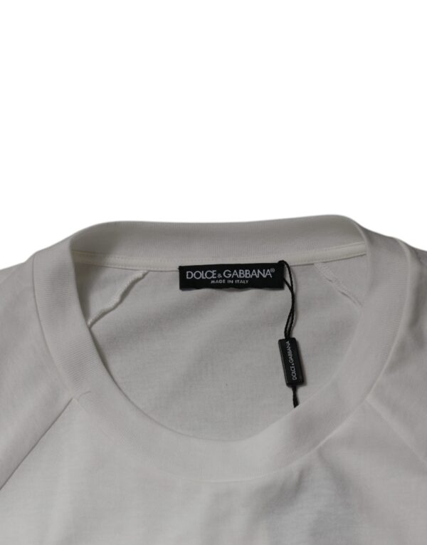 Dolce & Gabbana White DG Sport Crew Neck Short Sleeve T-shirt - Image 6