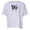 Dolce & Gabbana White DG Logo Cotton Crew Neck T-shirt - Image 2