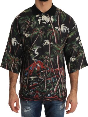 Dolce & Gabbana Sicilian Volcano Motive Polo Tee