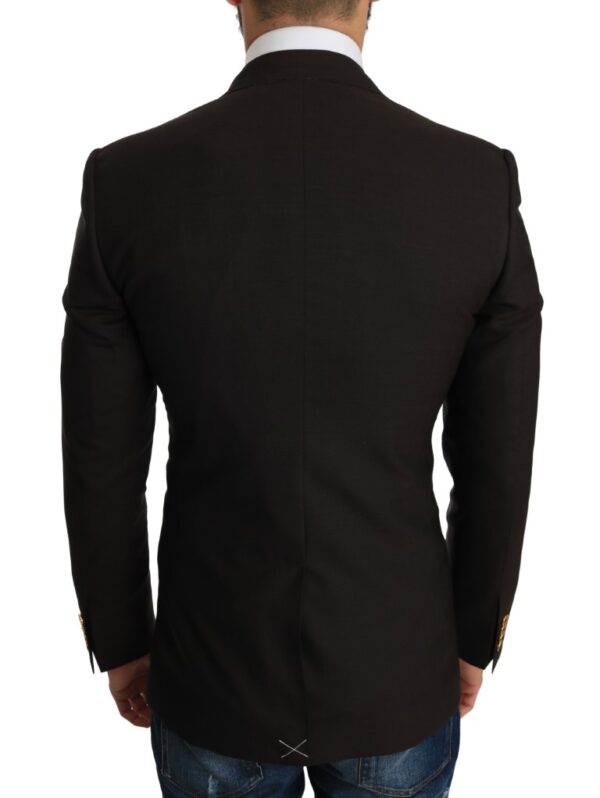Dolce & Gabbana Sleek Slim Brown Virgin Wool Blazer Jacket - Image 6