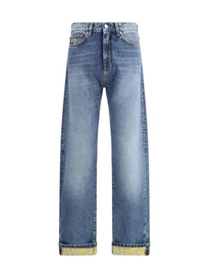 Versace Barocco Turn-Up Jeans