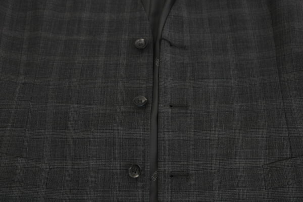 Dolce & Gabbana Elegant Checkered Wool Vest for the Urbane Man - Image 3