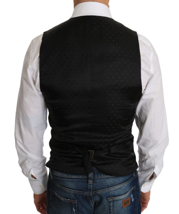 Dolce & Gabbana Sleek Black Wool Blend Formal Vest - Image 2