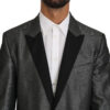 Dolce & Gabbana Elegant Gray Patterned Martini Suit - Image 2