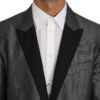 Dolce & Gabbana Elegant Gray Patterned Martini Suit - Image 8