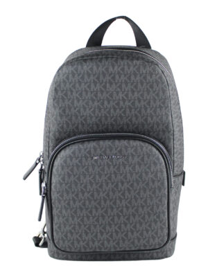 Michael Kors Cooper Medium Black Signature PVC Sling Backpack
