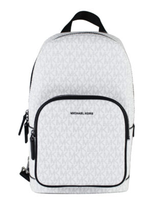 Michael Kors Cooper Medium White Signature PVC Sling Backpack