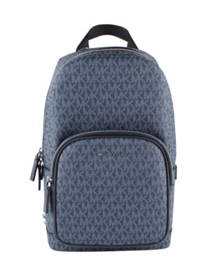 Michael Kors Cooper Medium Navy Signature PVC Sling Backpack