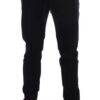 Dolce & Gabbana Black Gray Wool Casual Trousers Stripe Pants