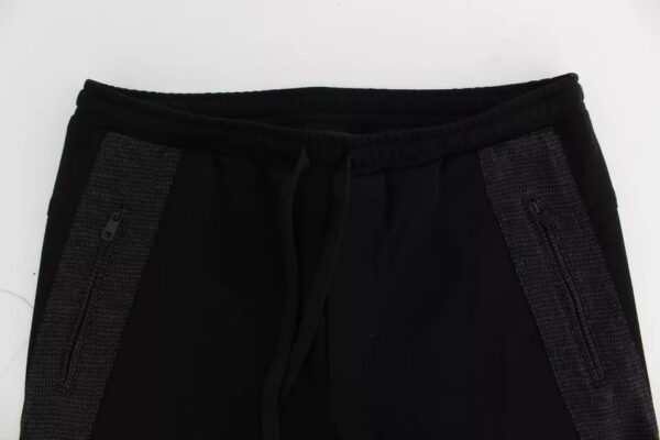 Dolce & Gabbana Black Gray Wool Casual Trousers Stripe Pants - Image 7