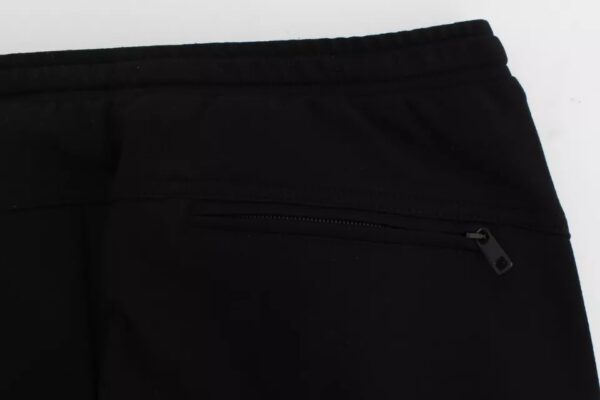 Dolce & Gabbana Black Gray Wool Casual Trousers Stripe Pants - Image 8