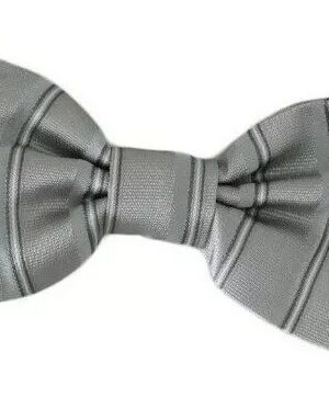 Dolce & Gabbana Light Gray Lining Adjustable Neck Butterfly Bow Tie