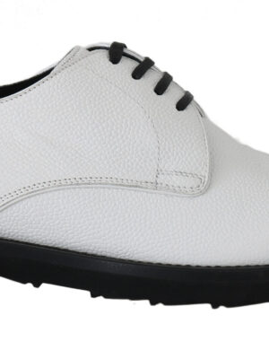Dolce & Gabbana Elegant White Formal Leather Shoes